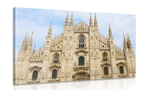 CANVAS PRINT CATHEDRAL IN MILAN - PICTURES OF CITIES - PICTURES