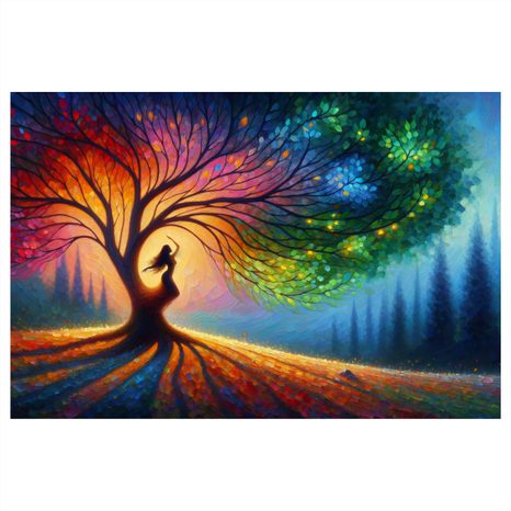 OBRAZ TANEC POD STROMEM ŽIVOTA - OBRAZY STROMY ŽIVOTA - OBRAZY