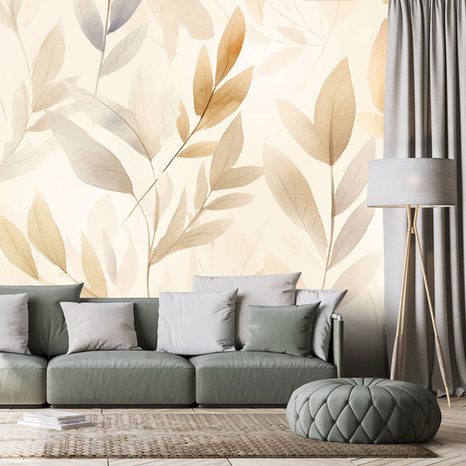 SAMOLJEPLJIVA TAPETA NJEŽNI MINIMALISTIČKI LISTOVI - TAPETE - 🔥 TOTALNA RASPRODAJA
