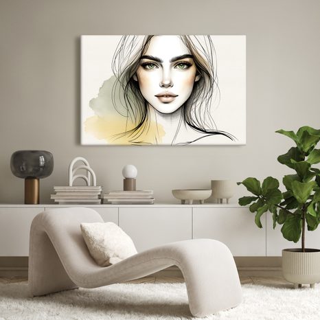 WANDBILD PORTRÄT EINER FRAU MIT AUSDRUCKSSTARKEN AUGEN - WANDBILDER FRAUEN - BILDER