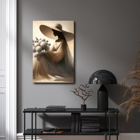 OBRAZ ELEGANTNÍ ŽENA S KVĚTINOU - PICTURES OF WOMEN - PICTURES