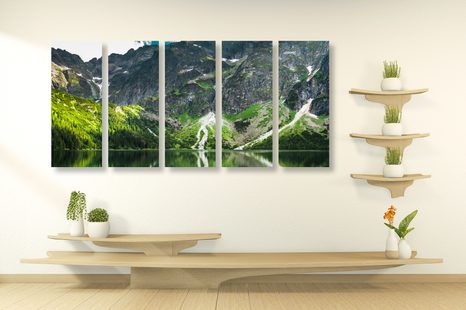 5-DÍLNÝ OBRAZ MOŘSKÉ OKO V TATRÁCH - OBRAZY PŘÍRODY A KRAJINY - OBRAZY