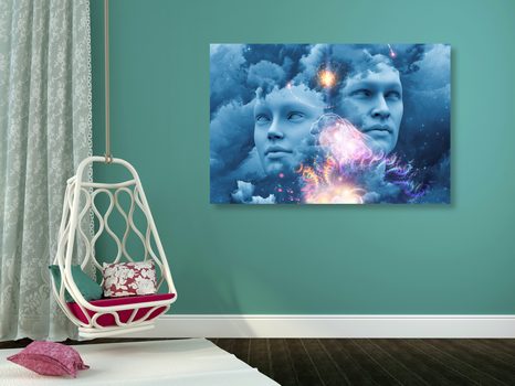 STAMPA SU TELA – MENTE VIRTUALE - QUADRI ASTRATTO - STAMPE E QUADRI