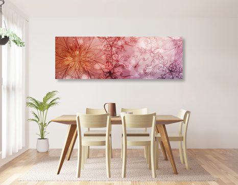 WANDBILD BLUMEN-MANDALA - BILDER MIT FENG SHUI-MOTIVEN - BILDER