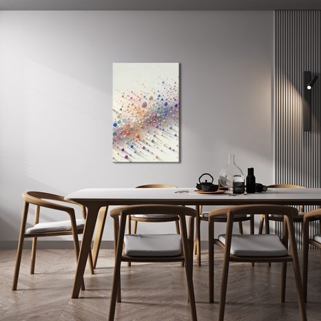 WANDBILD ABSTRAKTER TANZ DER REGENBOGENKUGELN - WANDBILDER ABSTRAKTE FORMEN - BILDER