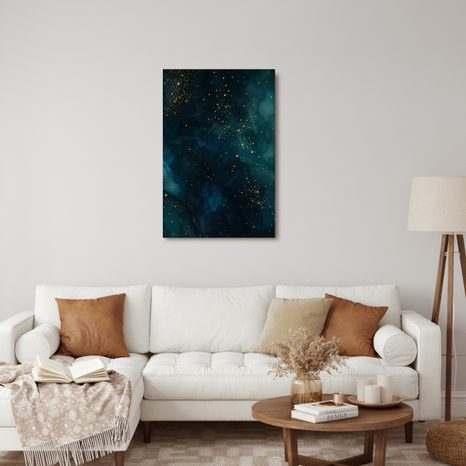 TABLEAU SUR TOILE – POUSSIÈRE D’ÉTOILES DANS L’OBSCURITÉ - IMAGES DE GALAXIE - TABLEAUX