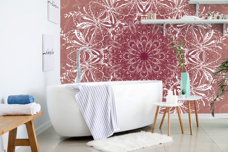 TAPETA RŮŽOVÁ ROZETA - TAPETY FENG SHUI - TAPETY