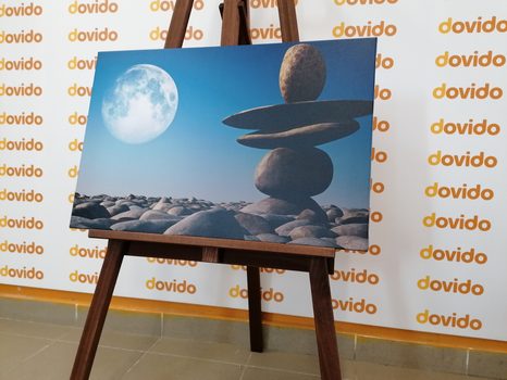 OBRAZ SKLÁDANÉ KAMENY V MĚSÍČNÍM SVĚTLE - OBRAZY FENG SHUI - OBRAZY