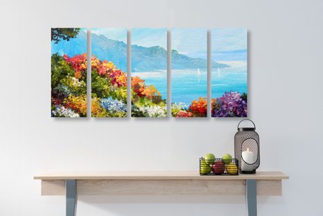 5-RÉSZES KÉP KILÁTÁS A TENGERRE - TERMÉSZET- ÉS TÁJKÉPEK - KÉPEK