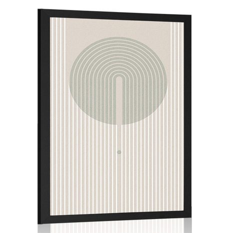 PLAKAT STILSKI UZORAK S KRUGOM MID-CENTURY - MOTIVI IZ NAŠE RADIONICE - PLAKATI