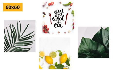 SET OBRAZŮ DO KUCHYNĚ V JEDINEČNÉM PROVEDENÍ - SESTAVY OBRAZŮ - OBRAZY