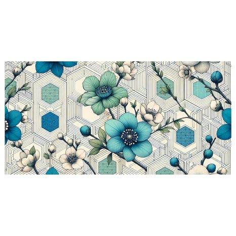 OBRAZ KOMBINACE KVĚTIN A GEOMETRIE - PICTURES FLOWERS - PICTURES