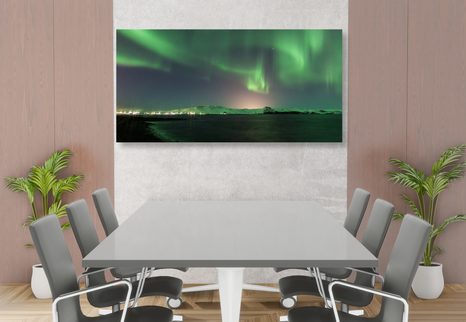 SLIKA NEOBIČAJNI ZELENI SIJ - SLIKE NARAVE IN POKRAJINE - SLIKE