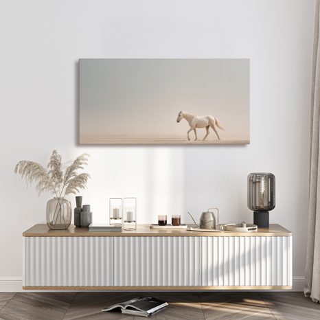 OBRAZ KLIDNÝ KŮŇ NA PÍSKU - OBRAZY KONĚ - OBRAZY