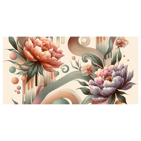 WANDBILD ROSA UND LILA BLUMEN - BILDER BLUMEN - BILDER