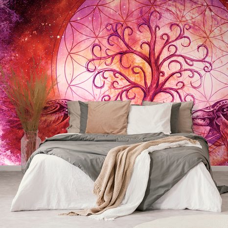 SELF ADHESIVE WALLPAPER PASTEL MAGICAL TREE OF LIFE - SELF-ADHESIVE WALLPAPERS - WALLPAPERS