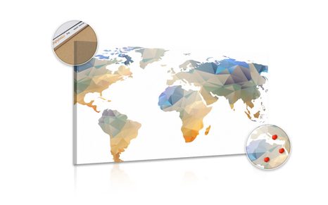 OBRAZ NA KORKU POLYGONÁLNÍ MAPA - OBRAZY NA KORKU - OBRAZY