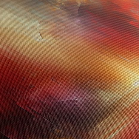 WANDBILD ROTES LICHT IM NEBEL - WANDBILDER ABSTRAKTE FORMEN - BILDER