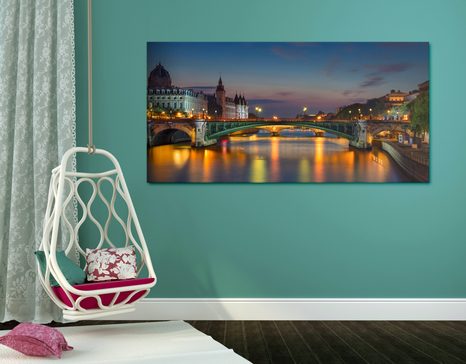 SLIKA OSVETLJENA PANORAMA PARIZA - SLIKE MESTA - SLIKE