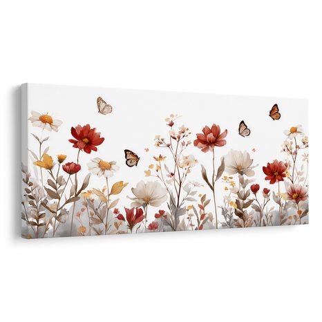 OBRAZ ROZKVETLÁ LOUKA S MOTÝLY - OBRAZY MOTÝLI - OBRAZY