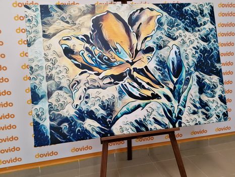 OBRAZ ABSTRAKTNÍ UMĚLECKÝ KVĚT - OBRAZY KVĚTŮ - OBRAZY