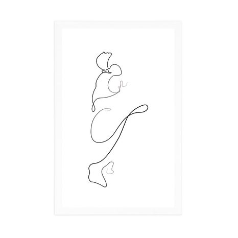 PLAKAT S PASPARTUJEM ZANIMIVE LINIJE - MOTIVI IZ NAŠE DELAVNICE - PLAKATI