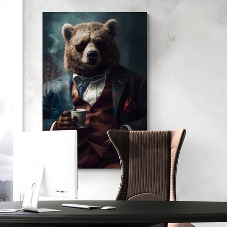 OBRAZ ZVÍŘECÍ GANGSTER MEDVĚD - OBRAZY ZVÍŘECÍ GANGSTEŘI - OBRAZY