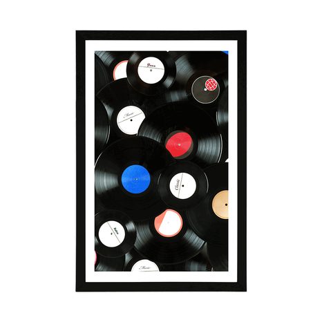 PLAKAT S PASPARTUOM RETRO PLOČE - VINTAGE I RETRO - PLAKATI