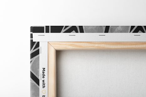 QUADRO SU TELA – MOSAICO ORIENTALE IN BIANCO E NERO - STAMPE E QUADRI - 🔥 SVENDITA TOTALE