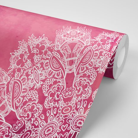 TAPETA ELEMENTY KWIATOWEJ MANDALI - TAPETY FENG SHUI - TAPETY