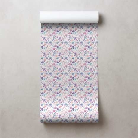 FOTOTAPETA PASTELNI CVJETNI UZORAK - TAPETE S UZORKOM - TAPETE