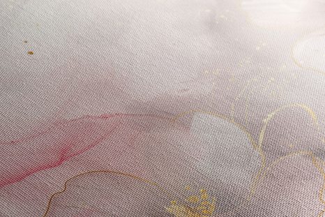 OBRAZ ELEGANTNÍ KVĚTINY S RŮŽOVO-ZLATÝM NÁDECHEM - OBRAZY KVĚTŮ - OBRAZY