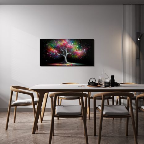 OBRAZ ZÁŘIVÝ STROM ŽIVOTA V NOCI - OBRAZY STROMY ŽIVOTA - OBRAZY
