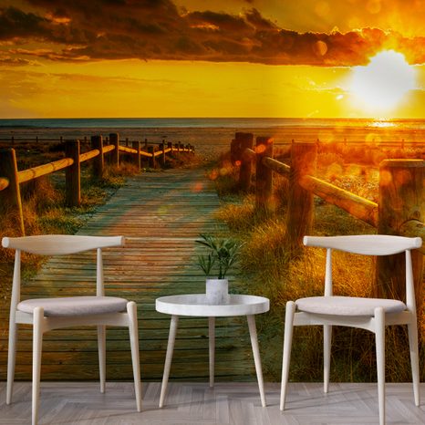 WALL MURAL FASCINATING SUNSET - WALLPAPERS NATURE - WALLPAPERS