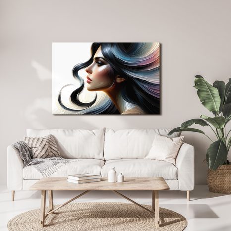 OBRAZ ŽENA S VĚTRNÝMI VLASY - OBRAZY ŽENY - OBRAZY