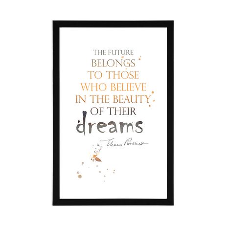 POSZTER PASZPORTUVAL MOTIVÁCIÓS IDÉZETTEL - ELEANOR ROOSEVELT - MOTÍVUMOK A MŰHELYÜNKBŐL - POSZTEREK