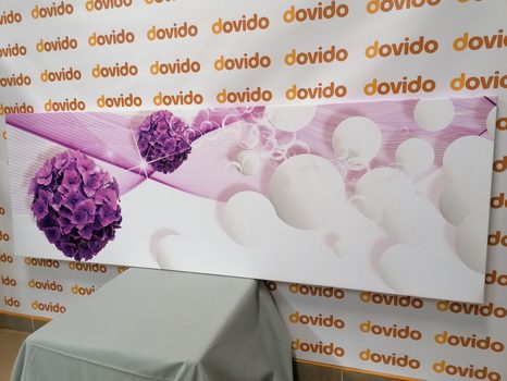 CANVAS PRINT FLOWERS WITH AN ABSTRACT BACKGROUND - ABSTRACT PICTURES - PICTURES