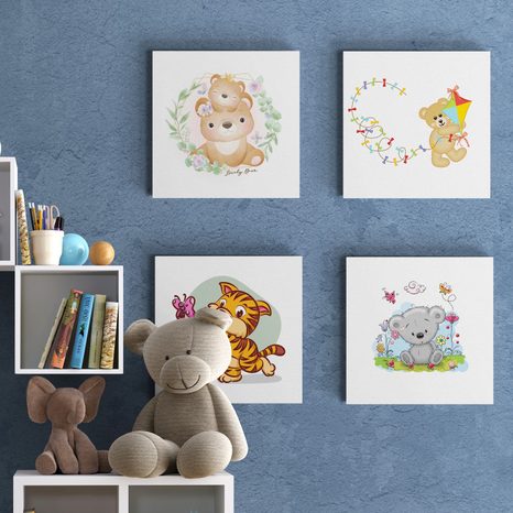 SET OBRAZŮ ZVÍŘÁTKA PRO DĚTI - SESTAVY OBRAZŮ - OBRAZY