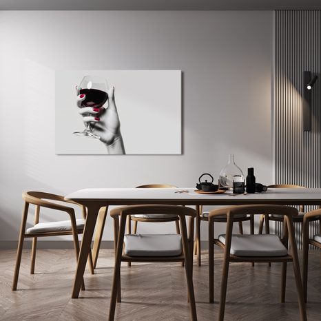 OBRAZ ELEGANCE ČERVENÉHO VÍNA - OBRAZY JÍDLA A NÁPOJE - OBRAZY