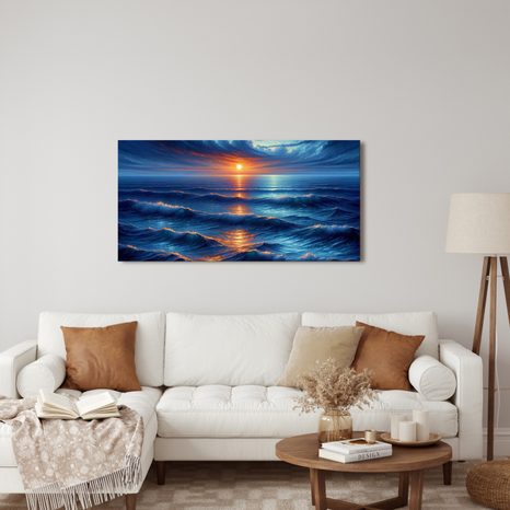 OBRAZ DRAMATICKÉ NEBE A MOŘE - OBRAZY VÝCHOD A ZÁPAD SLUNCE - OBRAZY