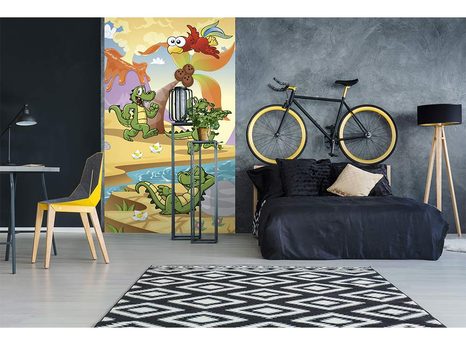 CARTA DA PARATI – COCCODRILLI NELLA TERRA DEI VULCANI - CARTA DA PARATI - 🔥 SVENDITA TOTALE