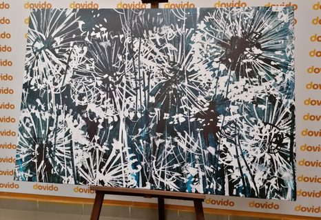 OBRAZ MNISZEK LEKARSKI Z ELEMENTAMI ABSTRAKCYJNYMI - OBRAZY KWIATÓW - OBRAZY