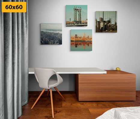 SET OBRAZŮ VÝHLED NA MĚSTO NEW YORK - SESTAVY OBRAZŮ - OBRAZY