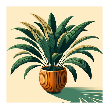 WANDBILD ELEGANTE ZIMMERPFLANZE - BOTANISCHE BILDER - BILDER