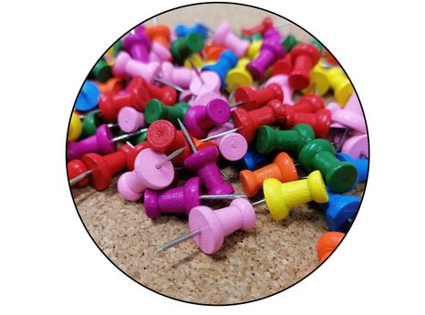 COLORED CLIPS (10 PCS) - PUSHPINS - PICTURES