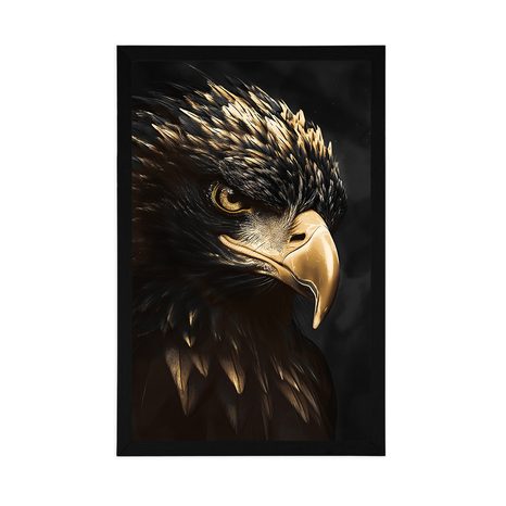 POSTER VULTUR NEGRU ȘI AURIU - CONDUCĂTORII REGNULUI ANIMAL - POSTERE