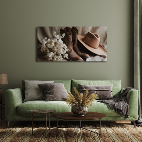 OBRAZ RUSTIKÁLNÍ ELEGANCE S KVĚTINAMI - OBRAZY ZÁTIŠÍ - OBRAZY