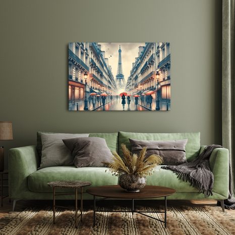 OBRAZ PAŘÍŽ V DEŠTIVÉM DNI - OBRAZY MĚSTA - OBRAZY