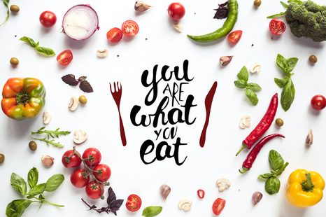 SELBSTKLEBENDE TAPETE MIT AUFSCHRIFT - YOU ARE WHAT YOU EAT - SELBSTKLEBENDE TAPETEN - TAPETEN
