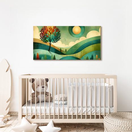 OBRAZ KRAJINA V TÓNECH PŘÍRODY - OBRAZY STROMY A LISTY - OBRAZY